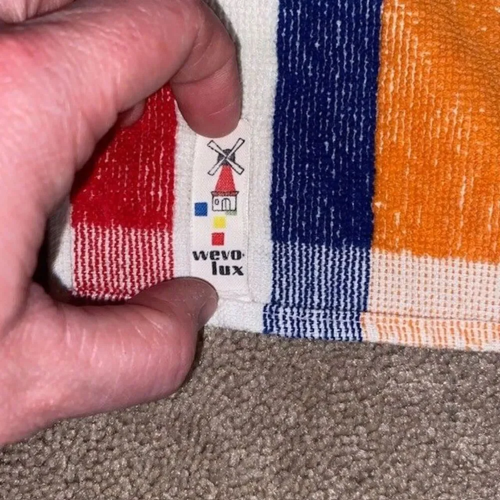 Rare Vintage 1990 Holland World Cup Wevo Lux Orange Towel